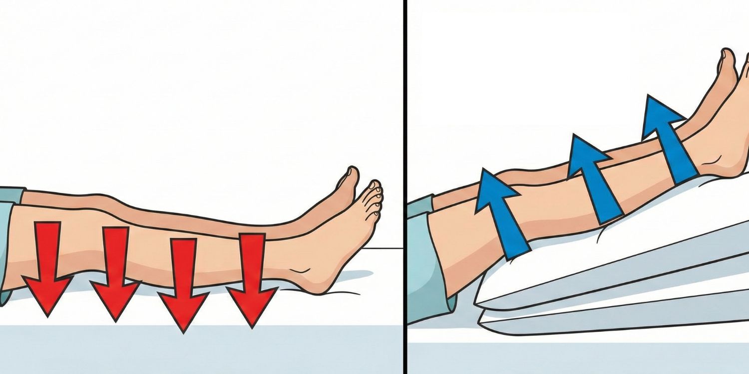 Prikaz pravilnega položaja nog
