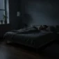 Par mirno spi v temni spalnici, eden od partnerjev leži na boku za lažje dihanje in manj smrčanja.